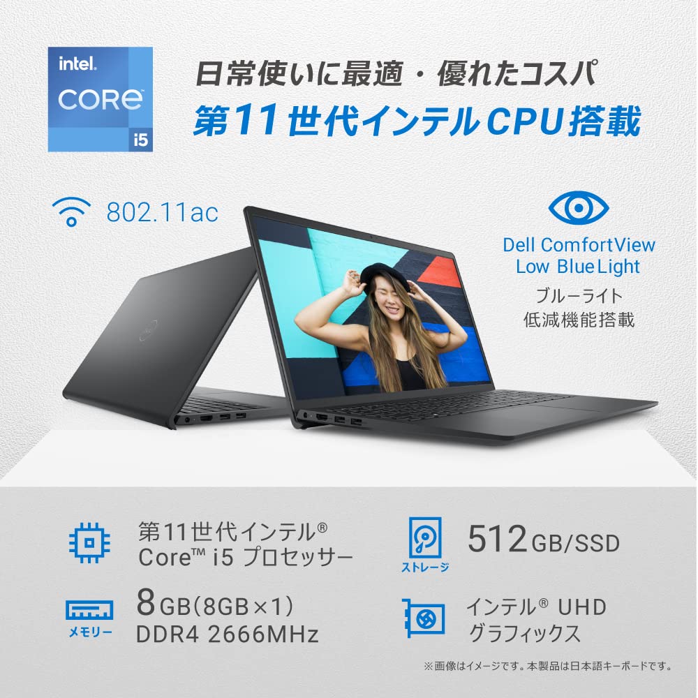 Dell Inspiron 15 3520 Intel Core 8GB 512GB MS Office Windows Carbon Repair 15.6-inch Laptop, 11th-Gen i5-1135G7 Processor, Memory, SSD, 2021, 11,