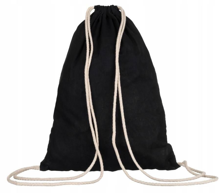 Black cotton backpack/bag with a patriotic motif