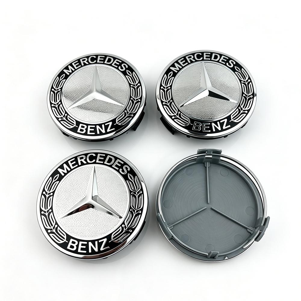 4pcs 75mm Car silver Red Wheel Center Hub Caps For Mercedes Benz AMG W212 W205 W204 W211 W213 Accessories A0004000900 CG1
