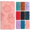 Leather Phone Case For Funda Samsung Galaxy A04 A14 A24 A34 A54 5g A04e Cases 3d Butterfly Flower Embossed Cover Card Holder Bag
