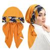 1Pc Curved Hat Fashion Polyester Muslim Headscarf Versatile Lace Splicing Wrapped