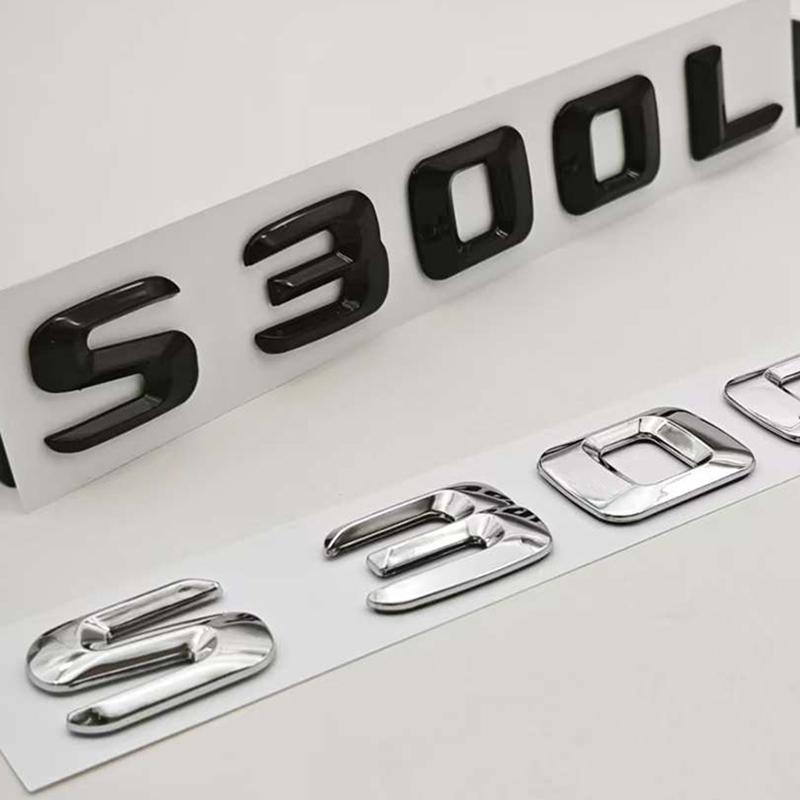 3D ABS Car Letters Logo S300L S320L Badge Sticker Emblem Decals For Mercedes Benz S Class S300L S320L V221 V222 Tail Accessories BX5