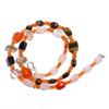 Natural Rose Quartz Carnelian Tiger Eye Gemstone Beads Necklace 17" UB-4617 UB-4617