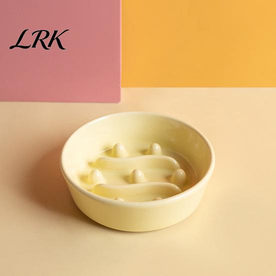 Стабильная миска-кормушка для животных с медленной подачей, Керамическая, Предотвращающая рвоту, Нескользящая, Прочная, Уменьшает риск подавливания, для собак, кошек, кошек
