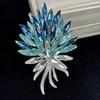 Брошь Неправильная Форма Пшеничный Колос Сверкающие Стразы Сплав Цинка Булавка для Лацкана Свитеры Воротники Шляпы Сумки Пальто Шарфы Значок Универсальный Аксессуар