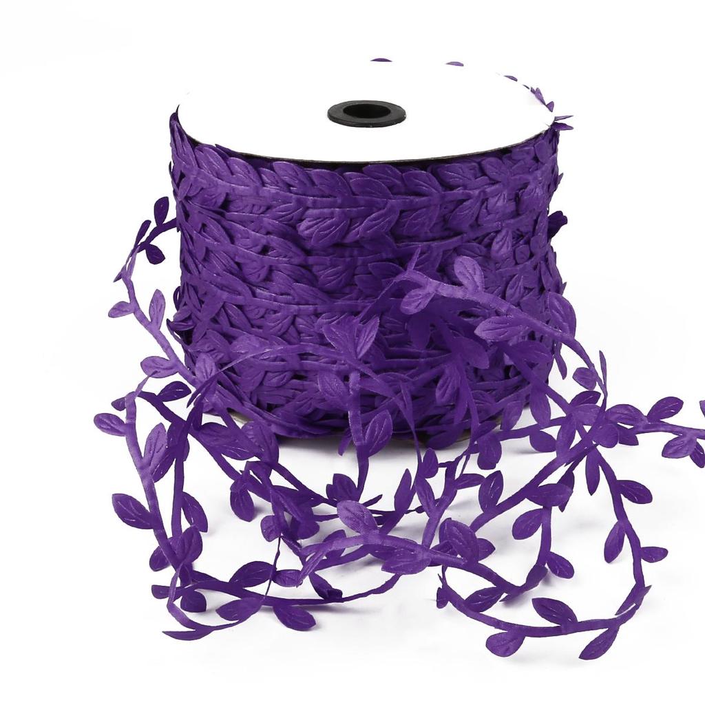 10M Colorful Artificial Leaves Ribbon Weaving Rope Home Wedding Decoration Gift Packing ARI