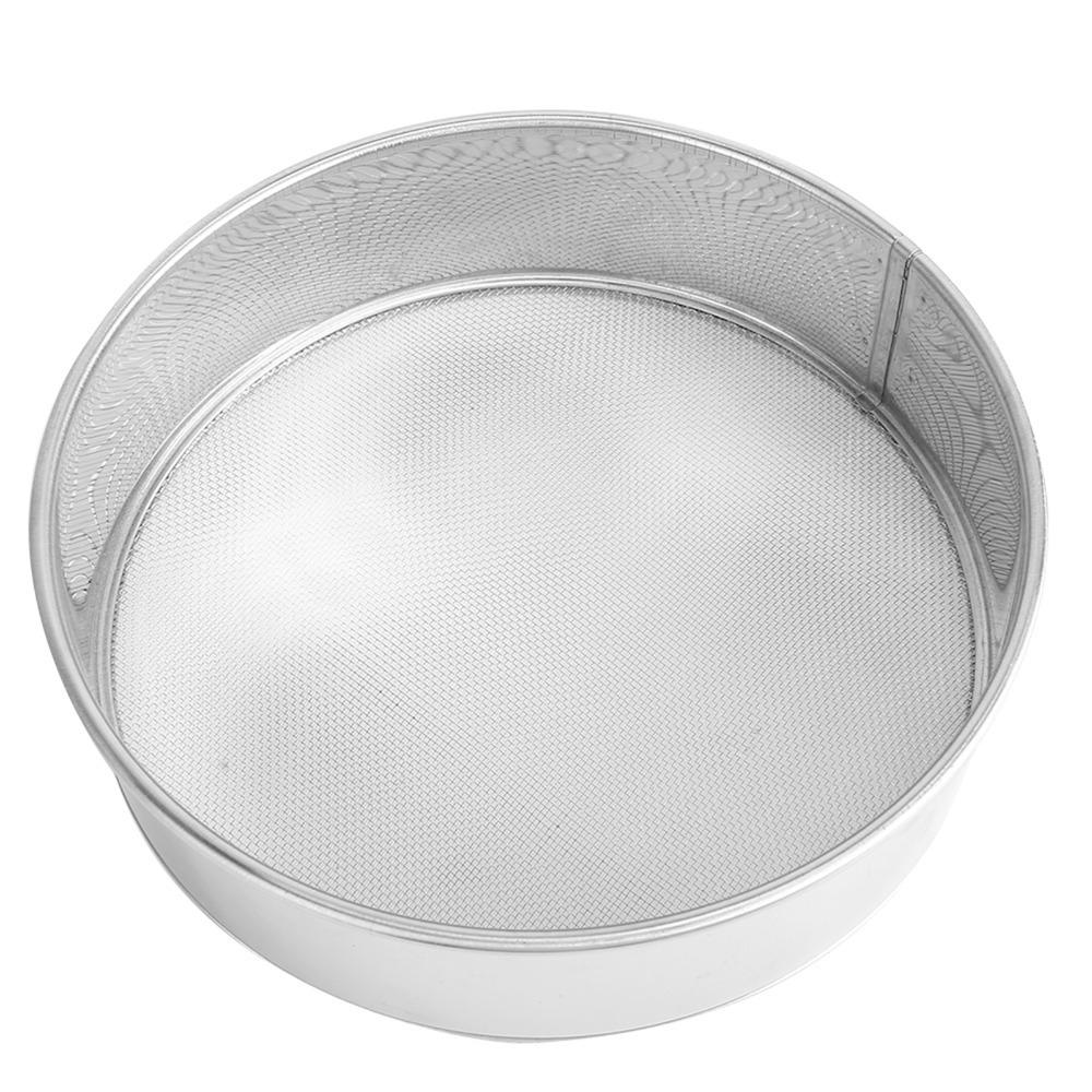 Stainless Steel Fine Mesh Round Handheld Silver Manual Flour Sifter Baking Prep