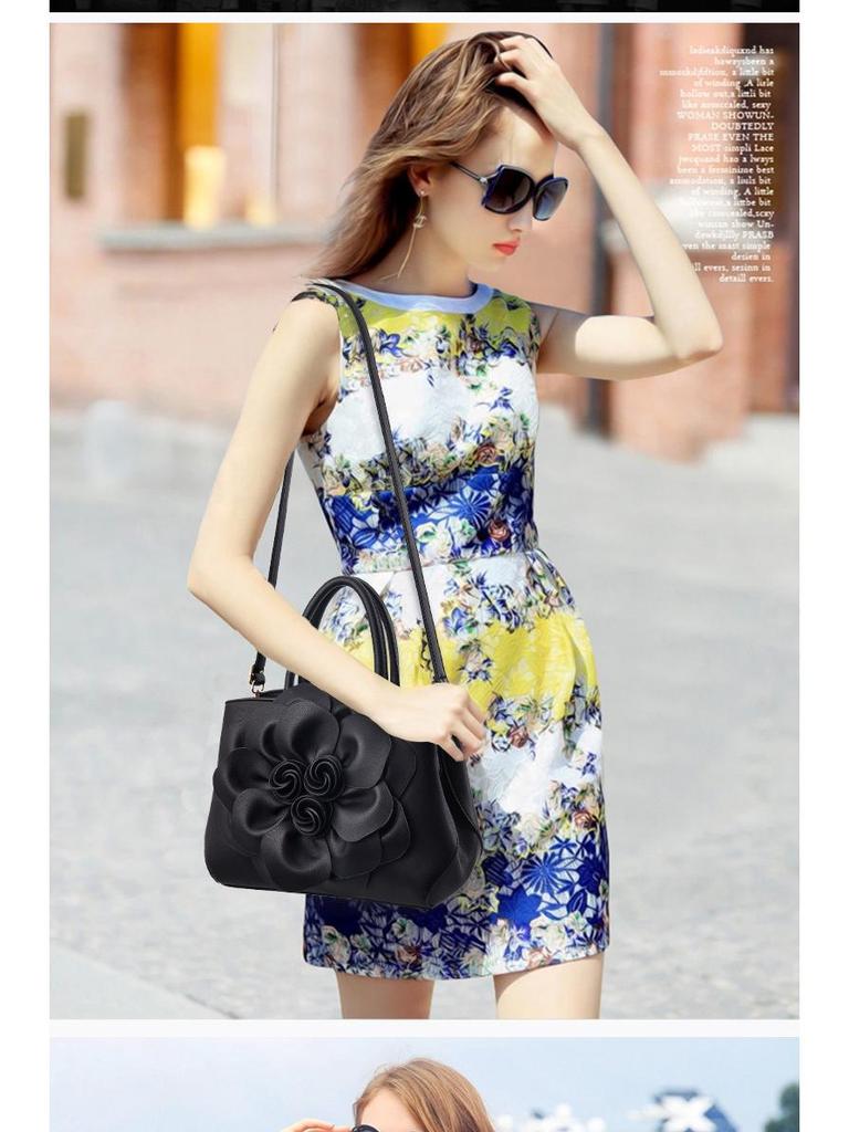 2025 Women's Rose Handbag: Elegant Large Capacity Crossbody & Shoulder Bag