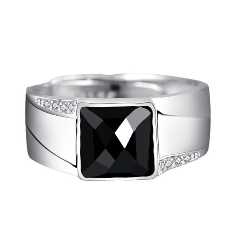 Открытое большое кольцо с камнем телесного цвета Регулируемое кольцо Tide Tide