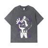 275 GSM Washed T-shirts 100% Cotton One Piece V67 Kuma Print Unisex Heavy Cotton T Shirt