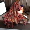 New  Silk Scarf Female Fashion Beach Pashmina Bufanda Folral Women Shawl Wraps Bandana Ladies Scarves Large Foulard Echarpe