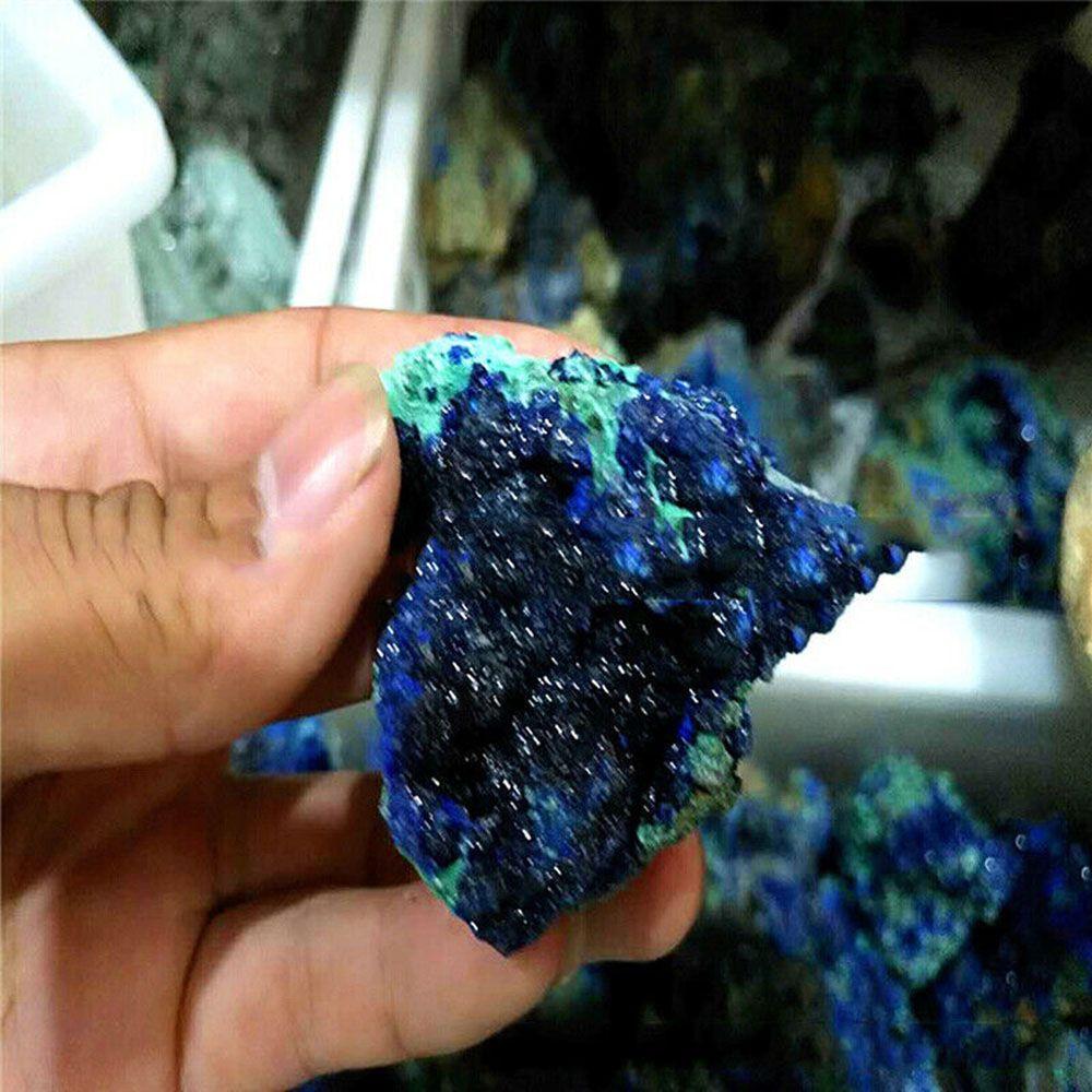 Raw Gemstone Home Decoration Malachite Geode Healing Stone Natural Azurite Ore Mineral Specimen