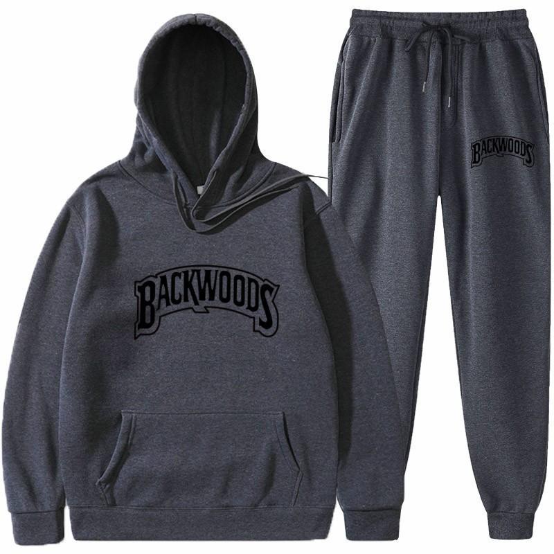 European and American trendy brand Backwoods sweater letter print hoodie fashion sweater men's and women's casual sports pullover