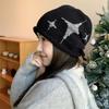 Autumn and winter new star drawstring knitted stacking hat women's versatile casual fashion face small ear protector headgear