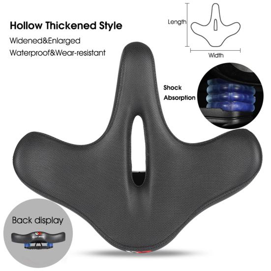 Полое велосипедное седло, утолщенное амортизирующее велосипедное сиденье из искусственной кожи для езды на велосипеде