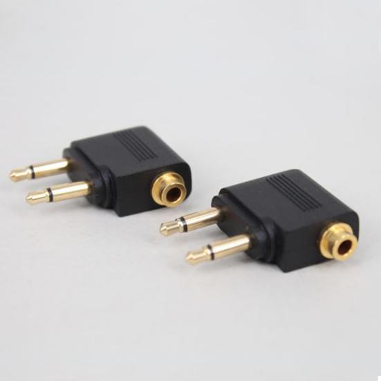 3,5 мм гнездо на 2 штекера стерео гарнитура для самолета ушной аудио адаптер конвертер
