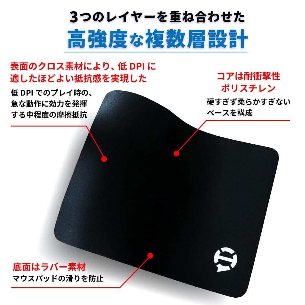 Hioc Gaming Mouse Pad Special Size 3mm Thick Cloth Surface Rubber Base Response Durability Simple Design Great for Business Use HG250 Large/Small