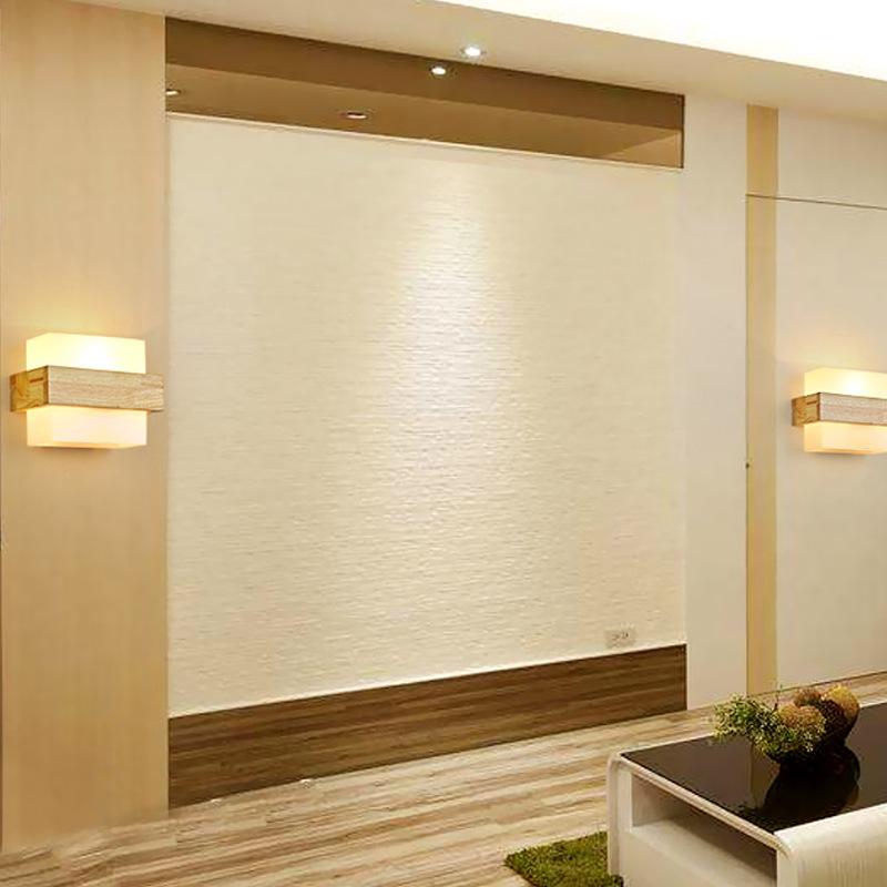 Wooden Led Wall Lamp Bedroom Bedside Lamp Japanese Style Study Living Room Balcony Stair Light