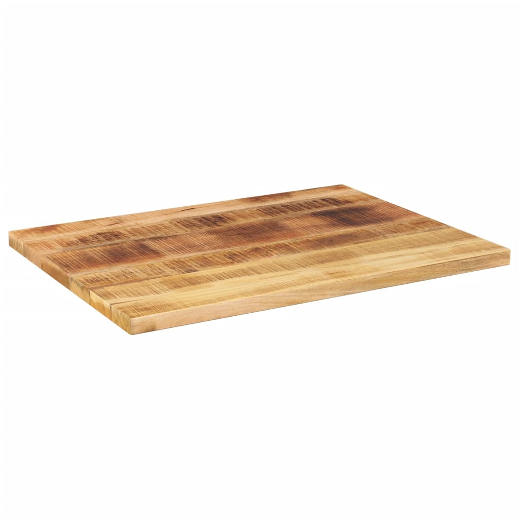 Table Top 80x50x2.5 cm Rectangular Rough Solid Wood Mango
