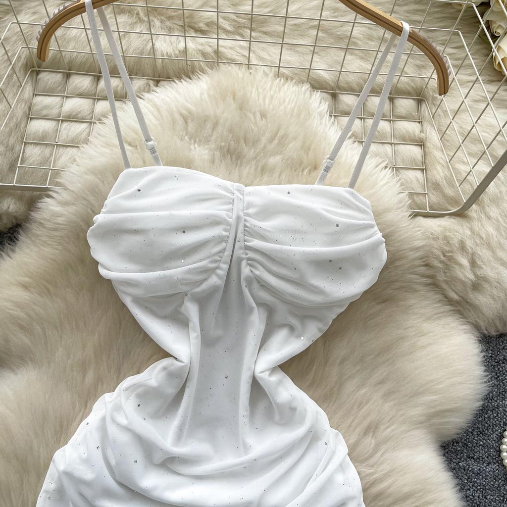 Летние женские сексуальные тонкие облегающие мини-короткие платья для вечеринок на тонких бретельках с открытой спиной