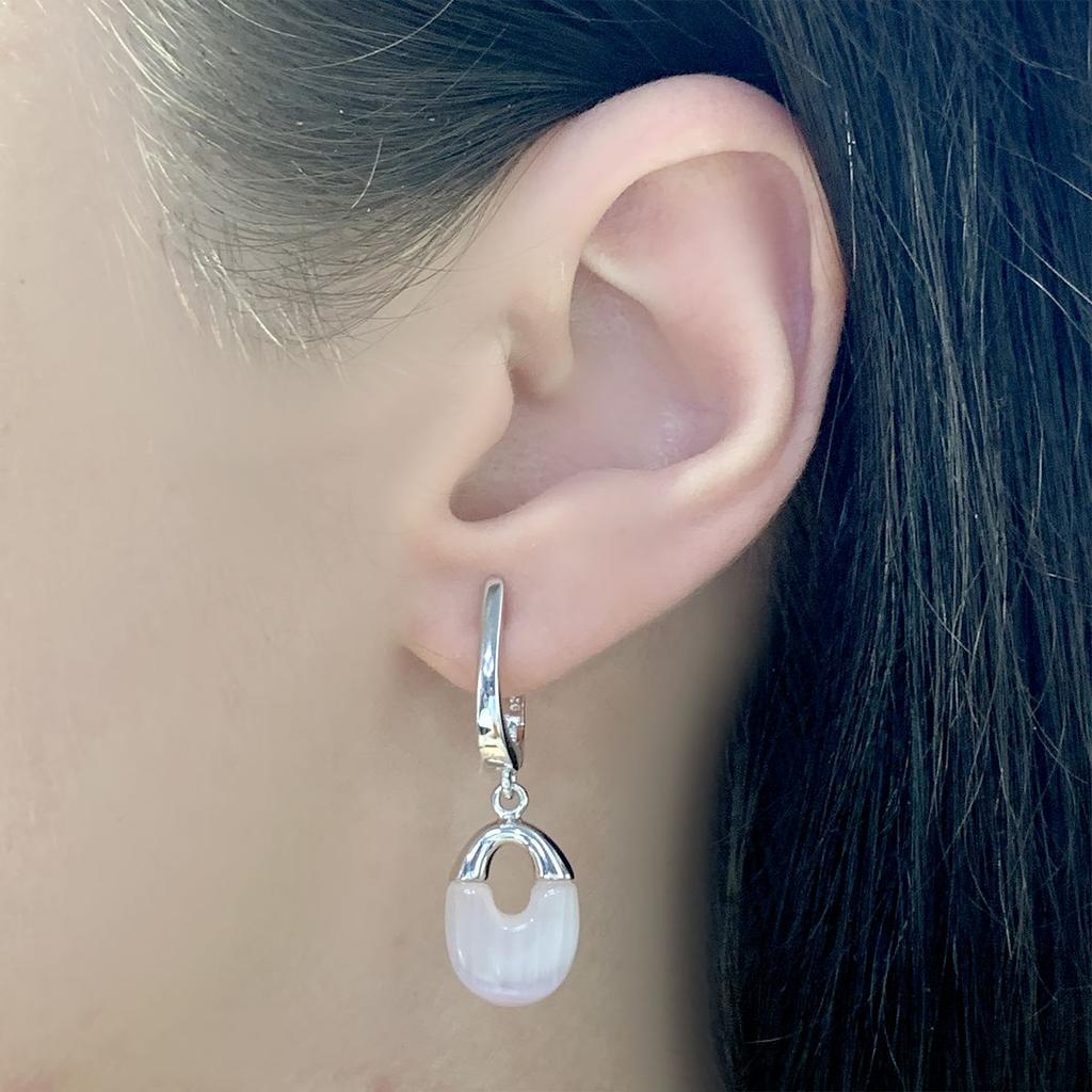 Серебряные серьги с кошачьим глазом (1975152)