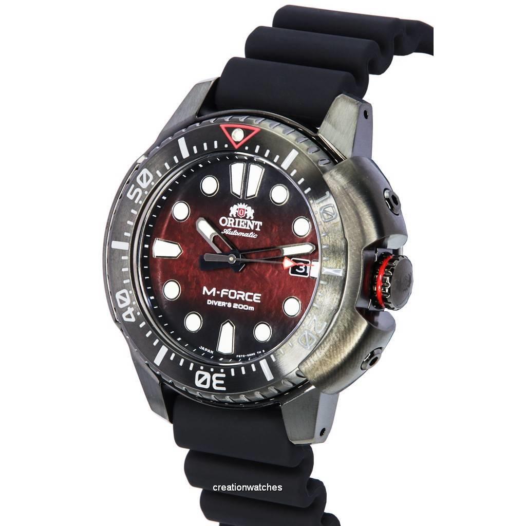 Мужские часы Orient M-Force Limited Edition Red Dial Automatic Divers RA-AC0L09R00B 200M