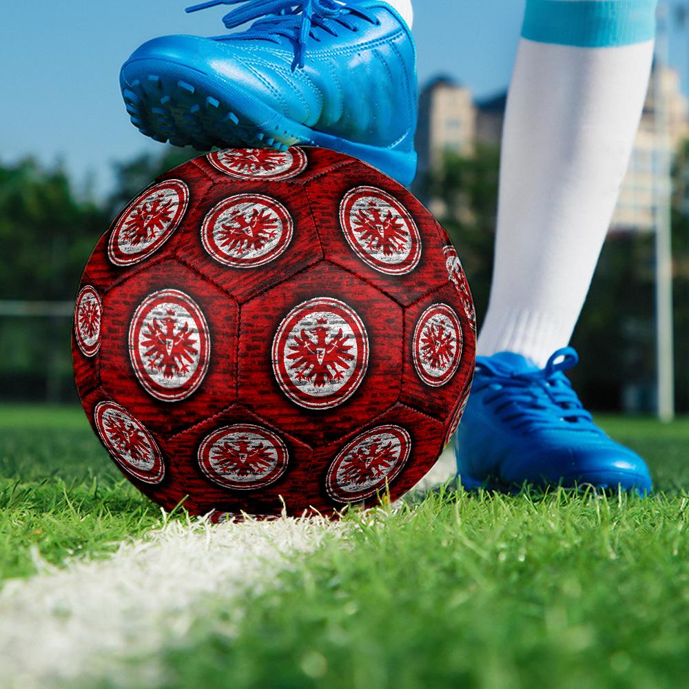 Футбольный мяч Eintracht Frankfurt, размер 5, разноцветный, подходит для всех возрастов, сшит на машине, материал ПВХ, соревновательного уровня, прочный и с высоким отскоком