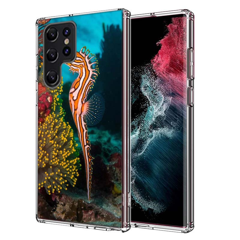 Seahorse Underwater Fantasy Capa Phone Case For Samsung S26 Ultra S25 Edge Galaxy S23 S21 S20 S24 FE S22 S10 Plus Cover Clear TP