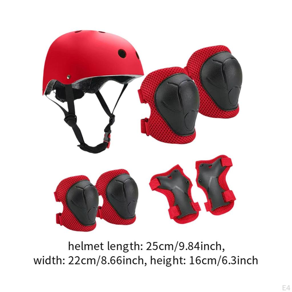 7 предметов детский велосипедный шлем защитный комплект для рук налокотники наколенники подростковый детский скейтборд