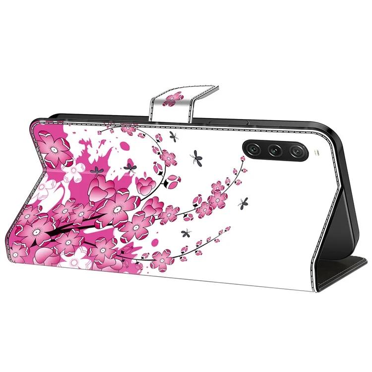 For Sony Xperia 10 V Wallet Phone Case Pattern Printing PU Leather Flip Cover - Flower Vine