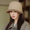 Новая осенне-зимняя шляпа для женщин, японская ретро шляпа-ведро с широкими полями, подчеркивающая лицо, маленькая шляпа-рыбак, повседневная, универсальная, модная