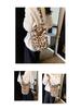 2025 Niche Designer Retro Leopard & Flower Cartoon Plush Messenger Bucket Bag