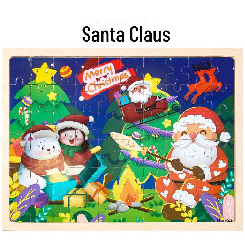 60-Piece Children's Educational Puzzle Set Featuring Jungle Adventure, Fire Rescue, and Various Cartoon Characters.