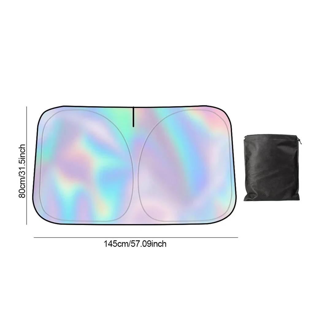 Foldable Car Windshield Sun Shade, Universal Summer Heat Insulation & UV Blocking Front Window Sun Visor