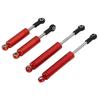 RC Front Rear Shock Absorbers Aluminum Alloy Steel High Elastic Spring CNC Easy Replaceable RC Parts for Axial 1 18 Red