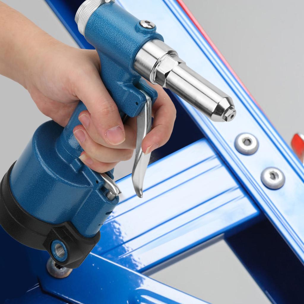 Воздушный заклепочник Пневматический заклепочный пистолет Клепальный инструмент для алюминияЖелезоГвозди из нержавеющей стали