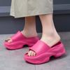 Fashion Candy Color Chunky Platform Slippers Women Summer Thick Bottom Non-Slip Beach Slides Woman Comfort Soft Sole Flip Flops Female