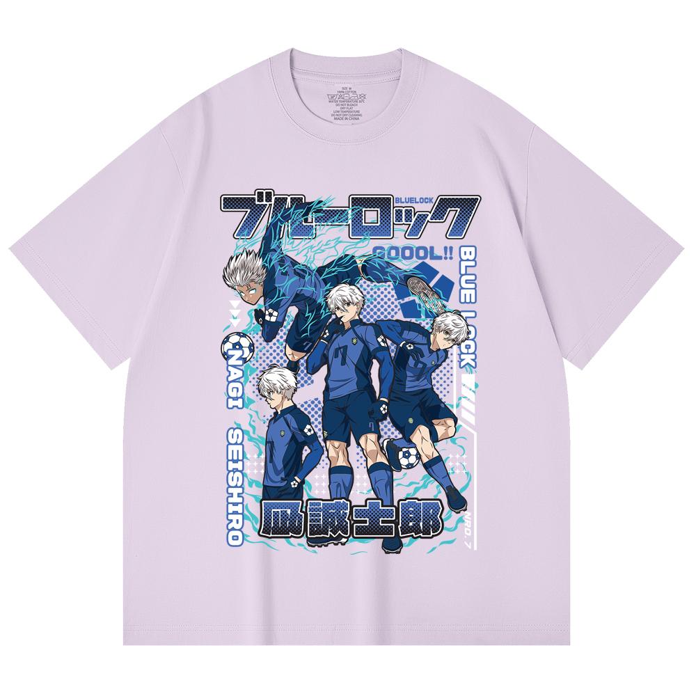 230 Gsm 100% Cotton Blue Lock V3 Print Unisex Heavy Cotton T Shirt