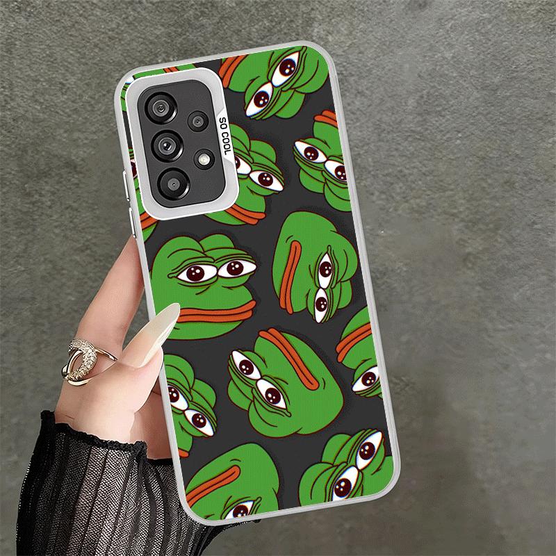 Смешной грустный лягушонок P-Pepe Мем Мягкий чехол для телефона для Samsung A17 A16 A15 A14 A13 A57 A56 A55 A54 A53 A37 A36 A35 A34 A33 A26 A25 A24 A