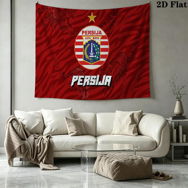 PERSIJA JAKARTA Wall Tapestry Aesthetic Wall Hanging Printed Fabric Blanket Decorative Tapestries for Bedroom Living Room Home Decor