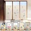 Самоклеящиеся наклейки Китайский пейзаж Лотос Статическая наклейка Домашний офис Матовые пленки Декор Наклейки на оконное стекло