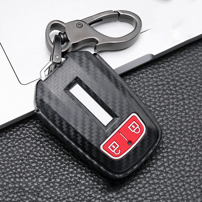 Carbon fiber Silicone Car key Cover Case For ISUZU D-MAX DMAX Truck MUX 2015 2017 2018  Smart Remote Key Protect