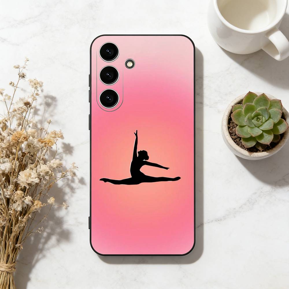 Чехол для телефона GYM Girl Gymnastic для Samsung Galaxy A73,A72,A71,A70,A53,A52,A51, Мягкий силиконовый черный чехол