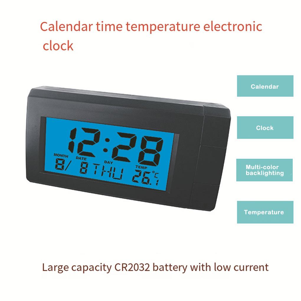 ABS Автоматические цифровые часы Дата Дисплей Прямоугольные Батарейки Питание Самоклеящиеся Приборная Панель Главная Автомобильные Часы Автомобильные Сигнализации