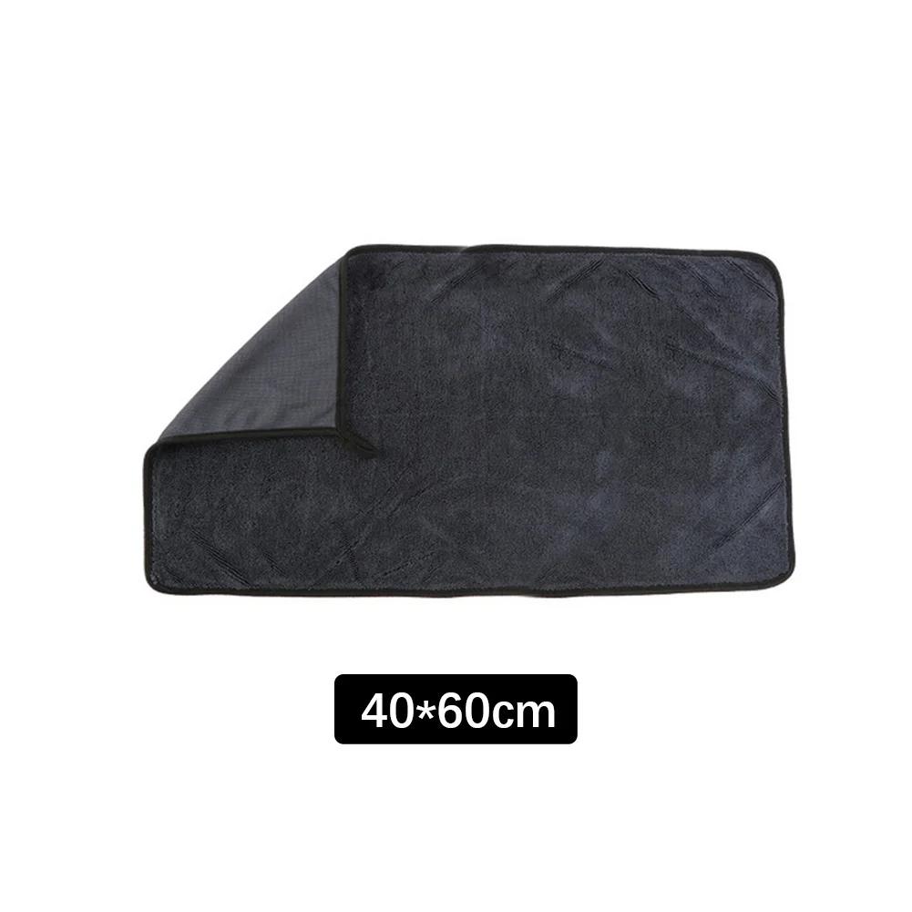 Полотенце для мытья автомобиля 1200GSM, двухсторонняя ультраабсорбирующая ткань из микрофибры для мытья автомобиля, чистящее сушильное полотенце, аксессуары для стирки