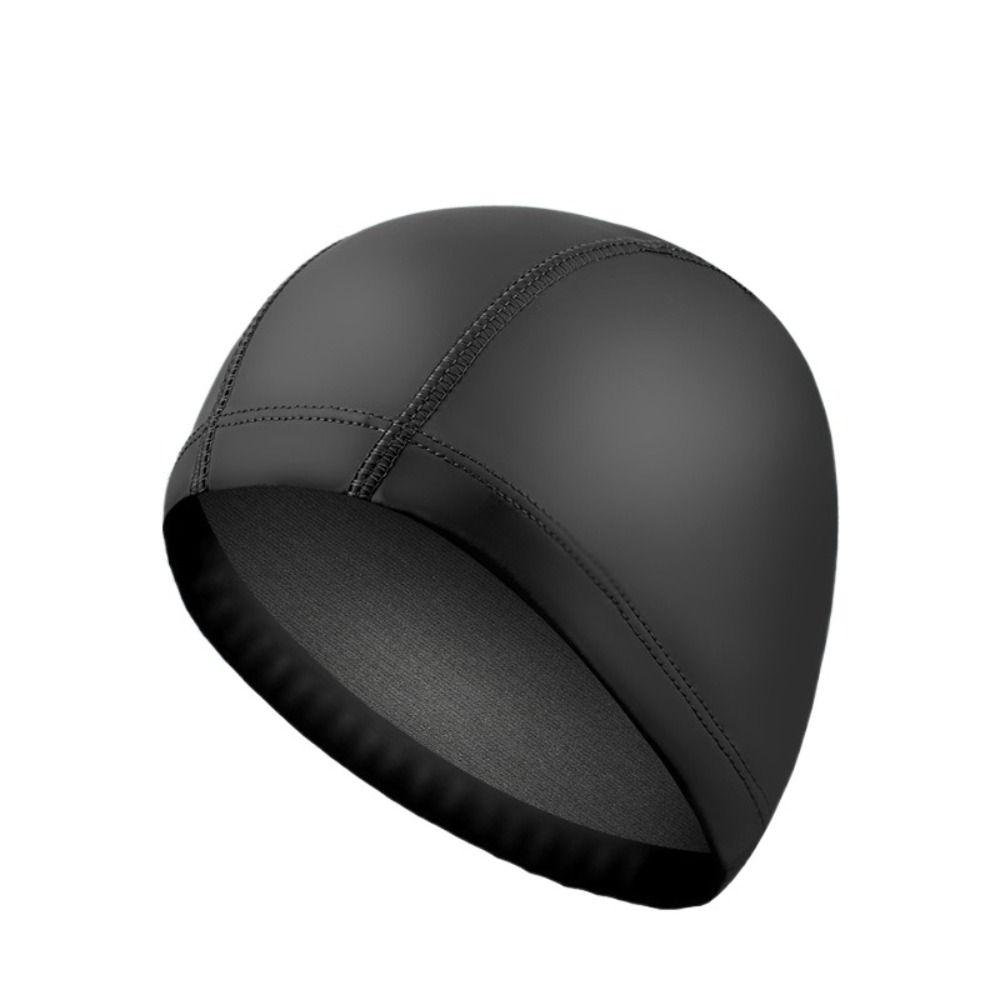 Водонепроницаемая шапочка для плавания в бассейне, шапочка для плавания из искусственной кожи с длинными волосами, шапочка для плавания из искусственной ткани, унисекс