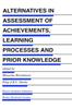 The Alternatives In Assessment of Achievements, Learning Processes and Prior Knowledge : 42 Book