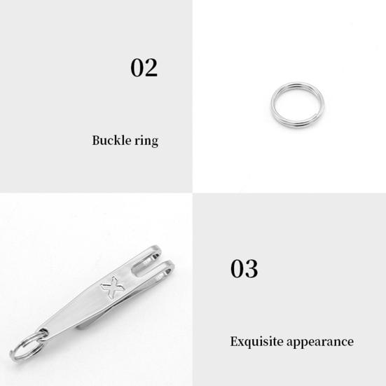 Подвесной зажим для карманной сумки с брелоком из нержавеющей стали, зажим для крепления на пояс, многоцелевые пряжки для ключей для EDC снаряжения, ножей, ключей, тактического снаряжения