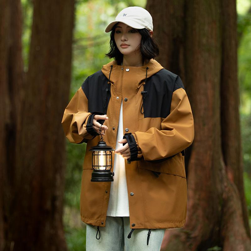 Tooling Jacket Spring and Autumn Outdoor Casual Loose Hooded Jacket Top