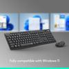 Logitech MK295 Enterprise Light Sound Keyboard and Mouse Set Wireless Bluetooth Office Set Full Size with Wireless 2.4G Receiver